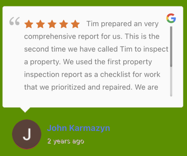 Testimonials, Tim Kelly, Regina, Inspector