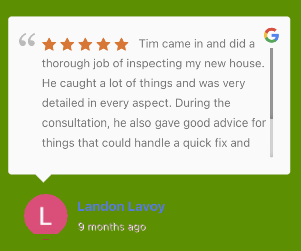 Testimonials, Tim Kelly, Regina, Inspector